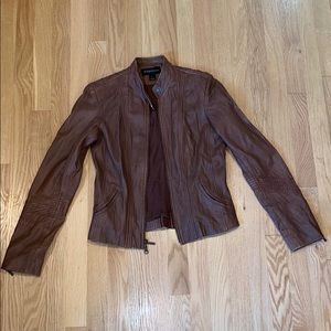 brown motorcycle jacket